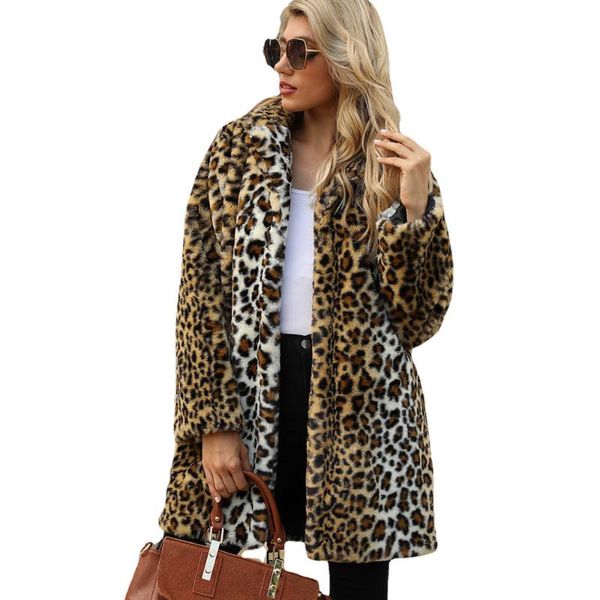 women's fur & faux autumn winter leopard print turn-down collar mid-length coat women fashion woman parkas donsignet, Black
women's fur & faux autumn winter leopard print turn-down collar mid-length coat women fashion woman parkas donsignet, Black