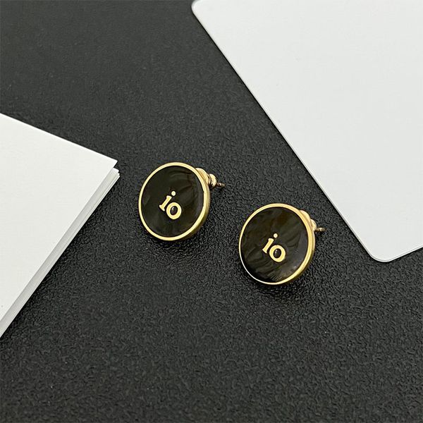 women earrings womens jewelry brand ear studs designer earring black enamel small letter fashion luxury habbly, Golden;silver
women earrings womens jewelry brand ear studs designer earring black enamel small letter fashion luxury habbly, Golden;silver
