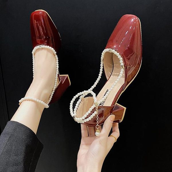 rimocy fashion square toe pearl buckle pumps women patent leather heel mary jane shoes woman shallow single dress, Black
rimocy fashion square toe pearl buckle pumps women patent leather heel mary jane shoes woman shallow single dress, Black
