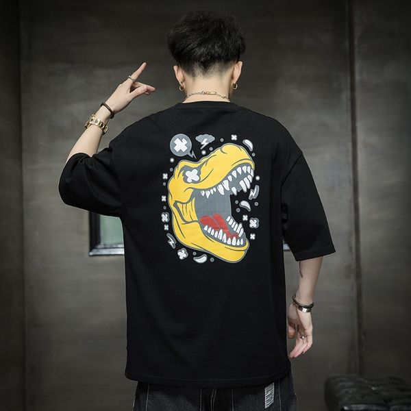 men's t-shirts short fashion brand pattern printing men's cotton t-shirt trend handsome loose half sleeve bottom shirt quality clo, White;black
men's t-shirts short fashion brand pattern printing men's cotton t-shirt trend handsome loose half sleeve bottom shirt quality clo, White;black