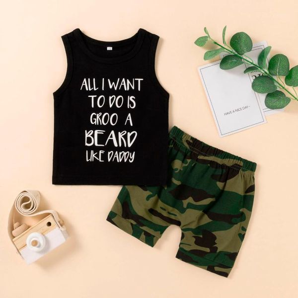 jumpsuits childern clothes toddler baby cool boy letter print camouflage vest shorts 2pcs suit costume born kids clothing, Blue
jumpsuits childern clothes toddler baby cool boy letter print camouflage vest shorts 2pcs suit costume born kids clothing, Blue