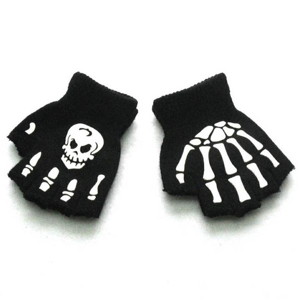children's fingerless gloves fashion knit boys girls accessories winter warm half-finger halloween night light skull glow 5-11y b9037, White
children's fingerless gloves fashion knit boys girls accessories winter warm half-finger halloween night light skull glow 5-11y b9037, White