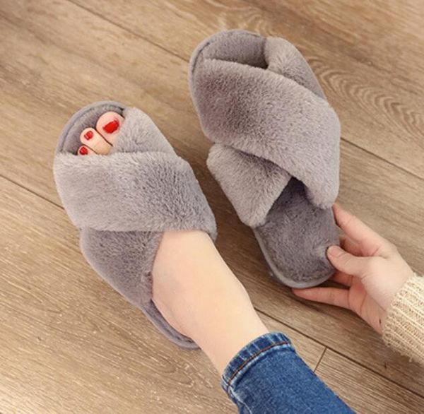 slippers home shoes women house warm faux fur ladies cross soft plush furry female open toe slides fashion, Black
slippers home shoes women house warm faux fur ladies cross soft plush furry female open toe slides fashion, Black
