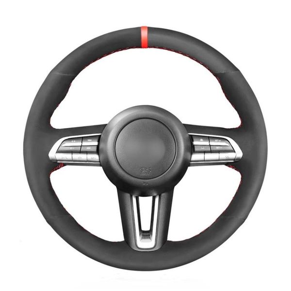 hand sew black suede red marker car steering wheel cover for cx-30 cx30 2021-2021 3 axela covers
hand sew black suede red marker car steering wheel cover for cx-30 cx30 2021-2021 3 axela covers