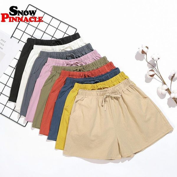 women summer casual solid cotton linen high waist loose shorts for girls soft cool female short s-xl 210304, White;black
women summer casual solid cotton linen high waist loose shorts for girls soft cool female short s-xl 210304, White;black