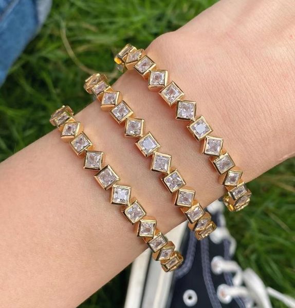 bangle cuff bracelets now trendy 18k gold plating square clear crystal stone diamond open bracelet pulsera jewelry, Black
bangle cuff bracelets now trendy 18k gold plating square clear crystal stone diamond open bracelet pulsera jewelry, Black