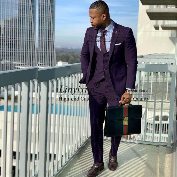men's suits & blazers slim fit 3 pieces purple wedding tuxedos notached lapel business traje hombre set groom prom blazer fashion mens, White;black
men's suits & blazers slim fit 3 pieces purple wedding tuxedos notached lapel business traje hombre set groom prom blazer fashion mens, White;black