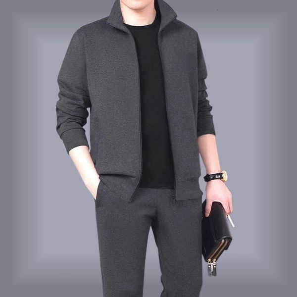 mens casual tracksuit slim fit solid zipper sets jackets+pants men's sportswear two piece sweatsuits stand male sporting suit, Gray
mens casual tracksuit slim fit solid zipper sets jackets+pants men's sportswear two piece sweatsuits stand male sporting suit, Gray