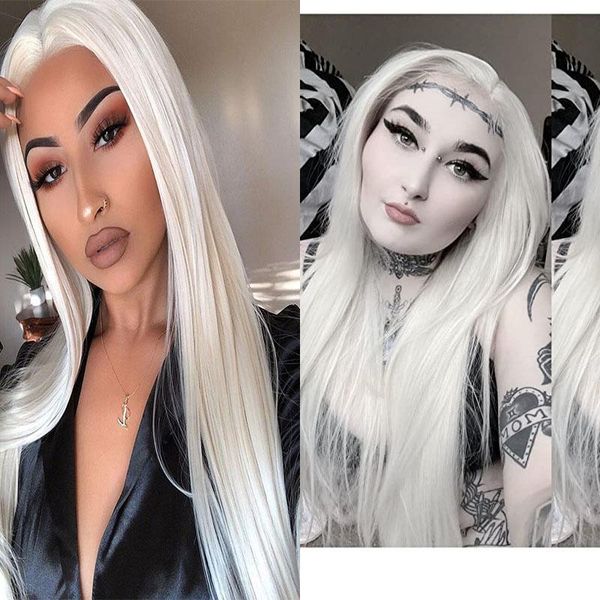 synthetic wigs blonde color lace front wig for women 24" long straight hair with natural hairline middle part cosplay, Black
synthetic wigs blonde color lace front wig for women 24" long straight hair with natural hairline middle part cosplay, Black