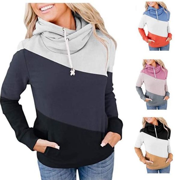 women's & sweatshirts contrast color hoodies casual long sleeve scarf neck hooded loose sweatshirt 20fw women clothing, Black
women's & sweatshirts contrast color hoodies casual long sleeve scarf neck hooded loose sweatshirt 20fw women clothing, Black