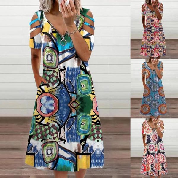 casual dresses summer ladies ethnic style printing dress 4 colors women short sleeve for beach, Black;gray
casual dresses summer ladies ethnic style printing dress 4 colors women short sleeve for beach, Black;gray