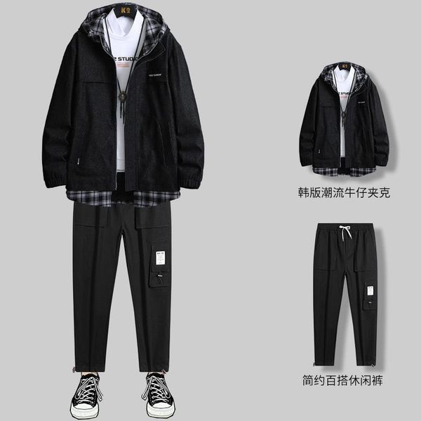 men's tracksuits korean style men sets tracksuit casual loose cardigan cotton long sleeve jogging chandal hombre clothing db60tz, Gray
men's tracksuits korean style men sets tracksuit casual loose cardigan cotton long sleeve jogging chandal hombre clothing db60tz, Gray