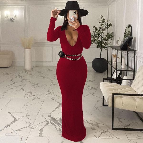 casual dresses vbpb 2021 autumn winter knit skinny club elegant young long dress deep v-neck full sleeve women high waist, Black;gray
casual dresses vbpb 2021 autumn winter knit skinny club elegant young long dress deep v-neck full sleeve women high waist, Black;gray