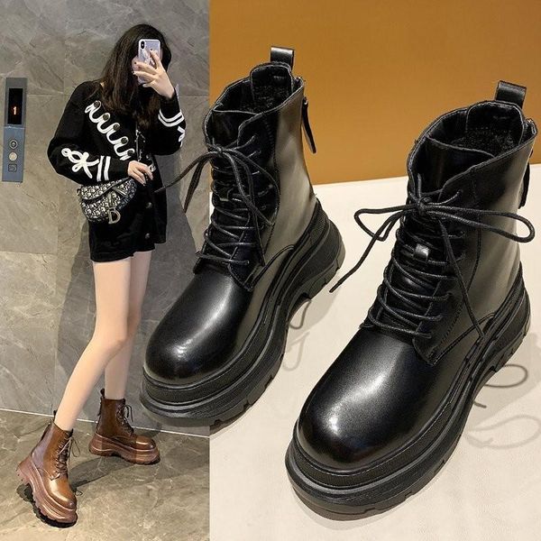 boots winter women leather lace up 4cm heel keep warm zip 2021 fashion platform for woman female shoes lady botas, Black
boots winter women leather lace up 4cm heel keep warm zip 2021 fashion platform for woman female shoes lady botas, Black