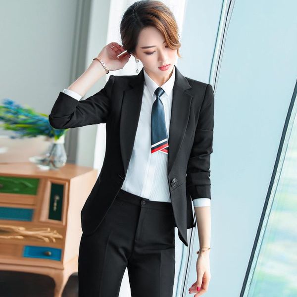 ladies suit autumn fashion long-sleeved temperament slim overalls trousers women's two-piece two piece pants, White
ladies suit autumn fashion long-sleeved temperament slim overalls trousers women's two-piece two piece pants, White