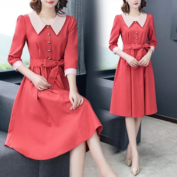 casual dresses spring women red shirt dress autumn vintage korean office lady midi 2021 elegant bodycon party runway vestidos, Black;gray
casual dresses spring women red shirt dress autumn vintage korean office lady midi 2021 elegant bodycon party runway vestidos, Black;gray