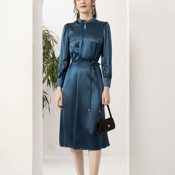 spring chain style sleeve fine adjustment elegant mid-length acetate dress of quality women's clothes, Black;gray
spring chain style sleeve fine adjustment elegant mid-length acetate dress of quality women's clothes, Black;gray