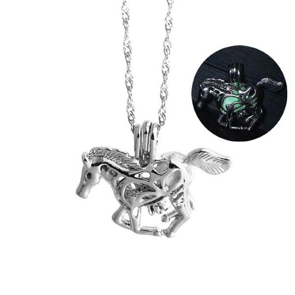 pendant necklaces fashion creative luminous horse necklace halloween jewelry, Silver
pendant necklaces fashion creative luminous horse necklace halloween jewelry, Silver
