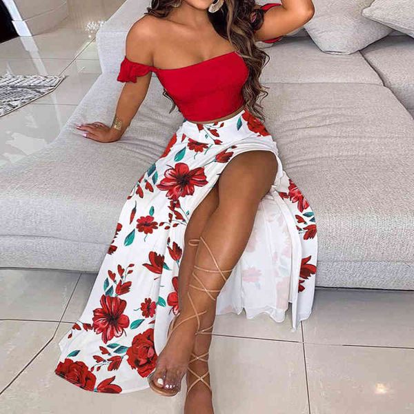 slash neck women two piece dress set off shoulder and split dress summer long party dress suits floral print skirt sets 210521, White
slash neck women two piece dress set off shoulder and split dress summer long party dress suits floral print skirt sets 210521, White