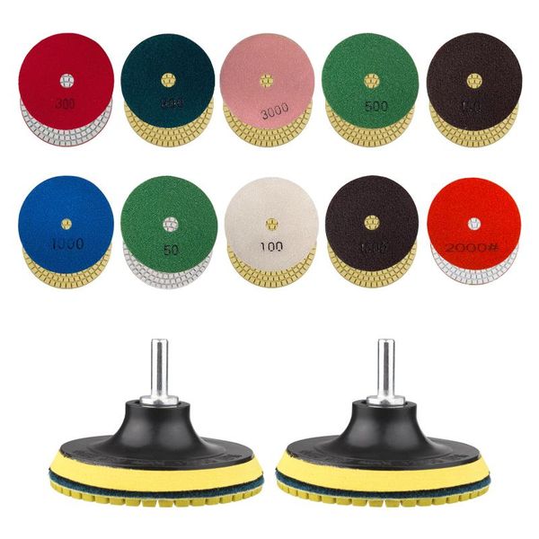 care products 10pcs diamond polishing pads 4 inch + 2pcs backing holder drill adapters for granite concrete marble floor
care products 10pcs diamond polishing pads 4 inch + 2pcs backing holder drill adapters for granite concrete marble floor