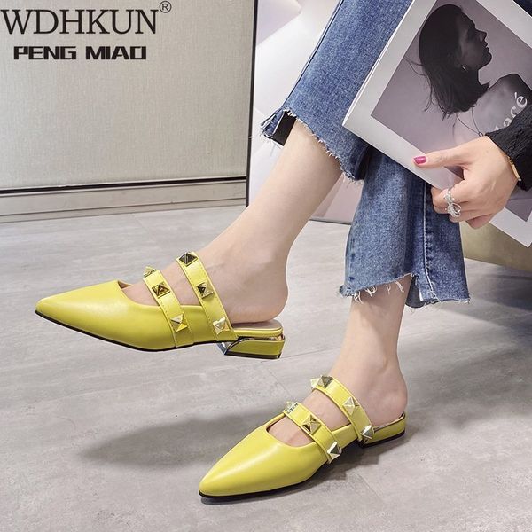 slippers wdhkun 2021 brand women flat fashion rivet close toe mule shoes slip on casual loafers outdoor slides flip flops xezg, Black
slippers wdhkun 2021 brand women flat fashion rivet close toe mule shoes slip on casual loafers outdoor slides flip flops xezg, Black