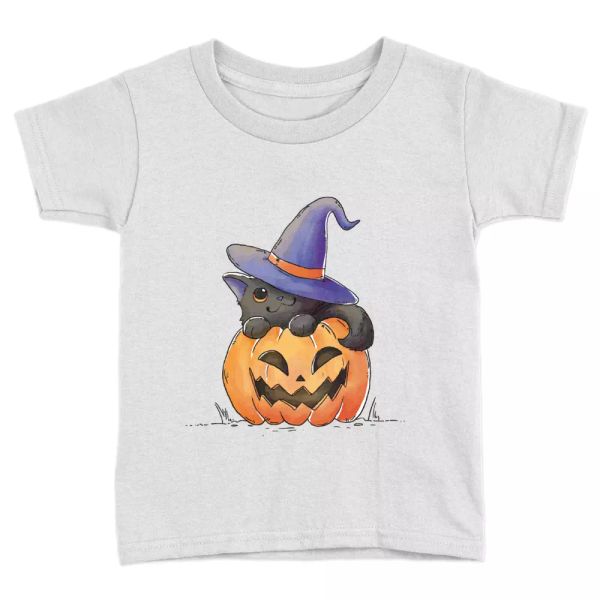 pumpkin cat kids t-shirt halloween cute cat kitten witch art gift, White;black
pumpkin cat kids t-shirt halloween cute cat kitten witch art gift, White;black