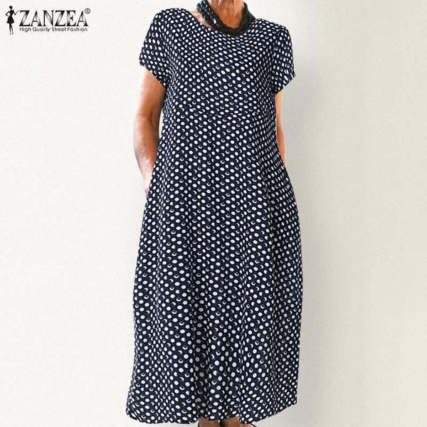 casual dresses zanzea vintage summer short sleeve polka dot printed dress women 2021 office work vestido party sundress robe femme tunic, Black;gray
casual dresses zanzea vintage summer short sleeve polka dot printed dress women 2021 office work vestido party sundress robe femme tunic, Black;gray
