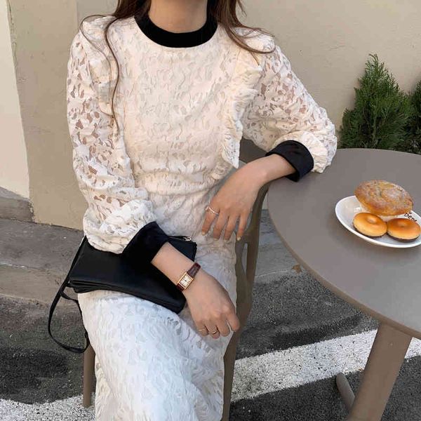 dresses women french retro o-neck es lace hollow loose solid long gentle elegant chic female fashion clothe, Black;gray
dresses women french retro o-neck es lace hollow loose solid long gentle elegant chic female fashion clothe, Black;gray