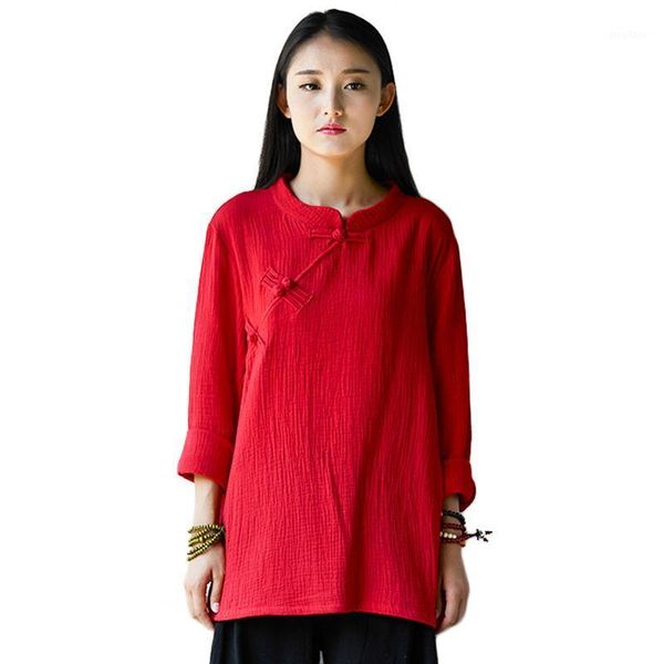 women's blouses & shirts original design long sleeve blusas women cotton linen traditional chinese blouse shirt clothes blusa chemise, White
women's blouses & shirts original design long sleeve blusas women cotton linen traditional chinese blouse shirt clothes blusa chemise, White