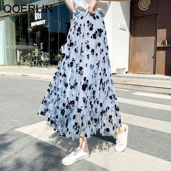 suits print floral mesh skirts women spring summer mid-length flocking high elastic waist tulle skirt jupe longue, Black
suits print floral mesh skirts women spring summer mid-length flocking high elastic waist tulle skirt jupe longue, Black