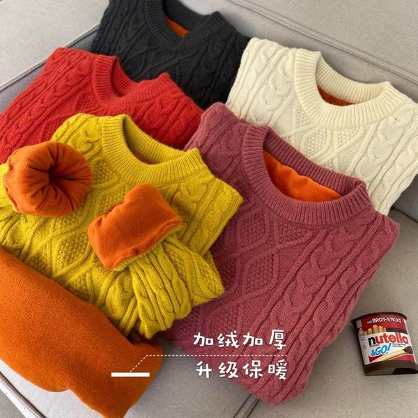 oversize 2021 fashion women autumn winter fleece thick warm knitted sweater pullovers female loose tricot jersey jumper s95 women's swe, White;black
oversize 2021 fashion women autumn winter fleece thick warm knitted sweater pullovers female loose tricot jersey jumper s95 women's swe, White;black