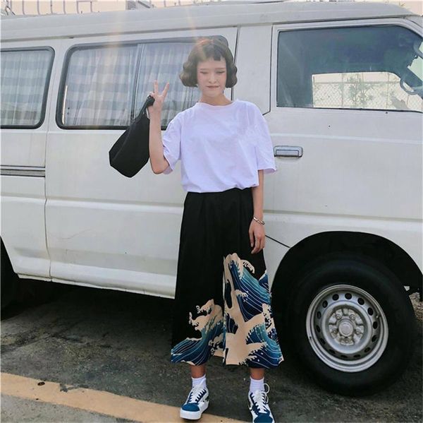 women's pants & capris cncool ulzzang casual harajuku japanese wave print wide leg pant summer women cartoon loose trousers 2021 trendi, Black;white
women's pants & capris cncool ulzzang casual harajuku japanese wave print wide leg pant summer women cartoon loose trousers 2021 trendi, Black;white