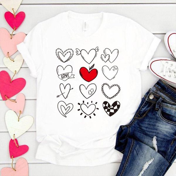 love heart printed tshirts women t shirts short sleeve loose white sweet couple shirt femme woman valentines tee for girls
love heart printed tshirts women t shirts short sleeve loose white sweet couple shirt femme woman valentines tee for girls