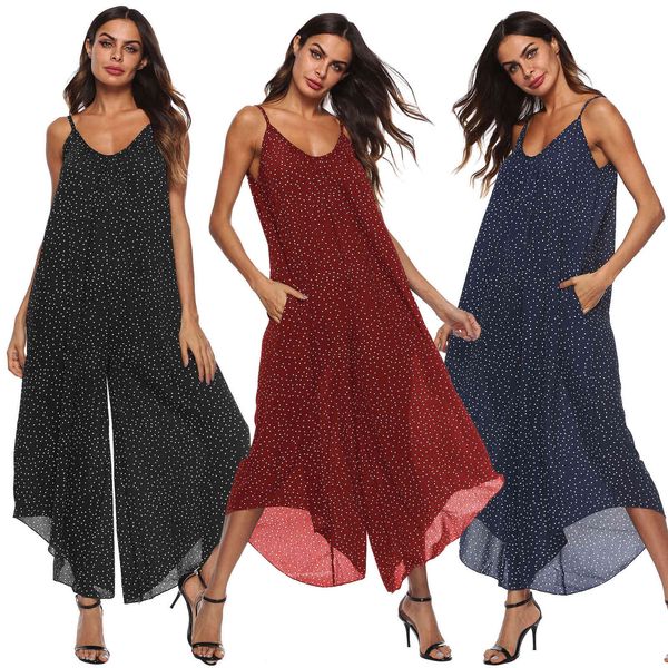 women's plus size large wave point irregular suspender jumpsuit wide leg loose a9003-3
women's plus size large wave point irregular suspender jumpsuit wide leg loose a9003-3