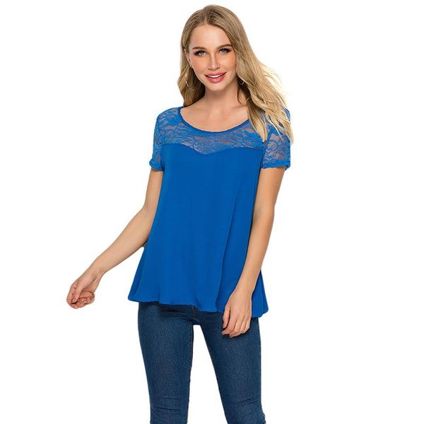 women's t-shirt 2021 women fashion short sleeve loose t shirt for lady summer casual o-neck tees lace patchwork t-shirts, White
women's t-shirt 2021 women fashion short sleeve loose t shirt for lady summer casual o-neck tees lace patchwork t-shirts, White