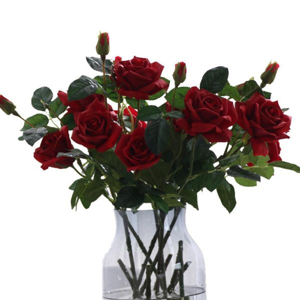 decorative flowers & wreaths 3 heads fake rosesartificial wedding party decoration accessories silk bouquet for home decor el arrange plant
decorative flowers & wreaths 3 heads fake rosesartificial wedding party decoration accessories silk bouquet for home decor el arrange plant