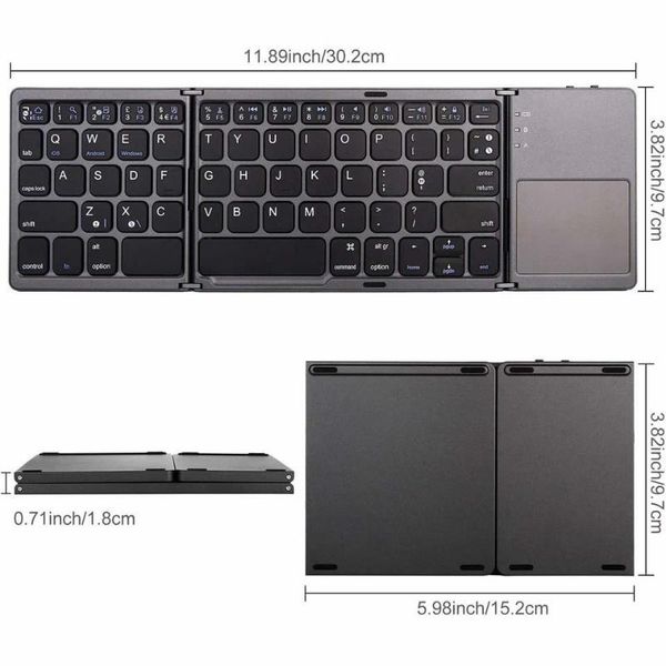bluetooth keyboard wireless three-folding mini with touchpad for tablet phone computer excellent typing lightweight keyboards
bluetooth keyboard wireless three-folding mini with touchpad for tablet phone computer excellent typing lightweight keyboards