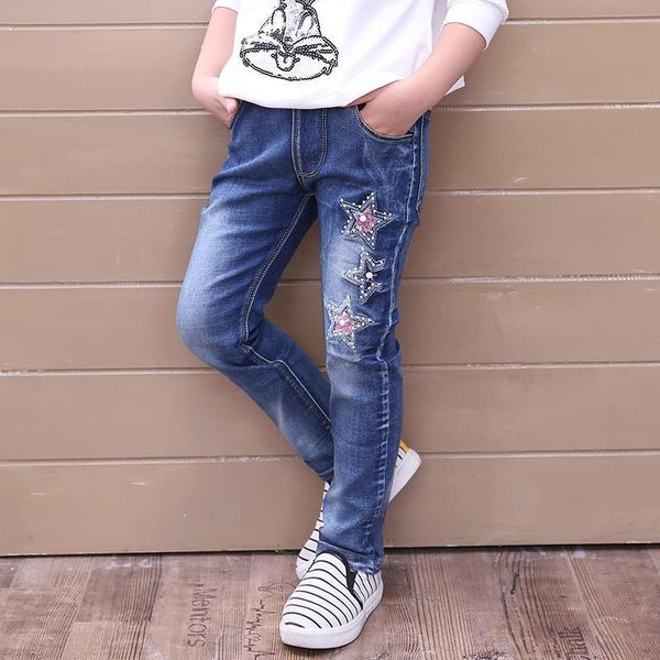 jeans 3-10 years spring autumn kids star embroidery girl trousers cuhk child pants teen children's clothing slim, Blue
jeans 3-10 years spring autumn kids star embroidery girl trousers cuhk child pants teen children's clothing slim, Blue