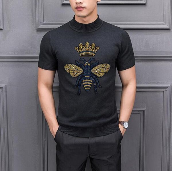 2022 summer men's sweater plus size -2xl solid color shorts sleeve rhinestones male, White;black
2022 summer men's sweater plus size -2xl solid color shorts sleeve rhinestones male, White;black