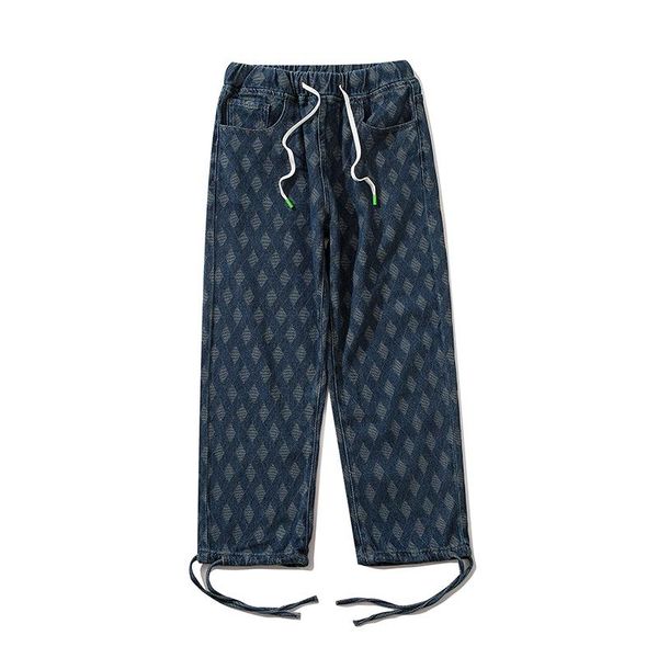 men's jeans young brand loose casual straight pants fashion trend jacquard hip hop wide leg, Blue
men's jeans young brand loose casual straight pants fashion trend jacquard hip hop wide leg, Blue
