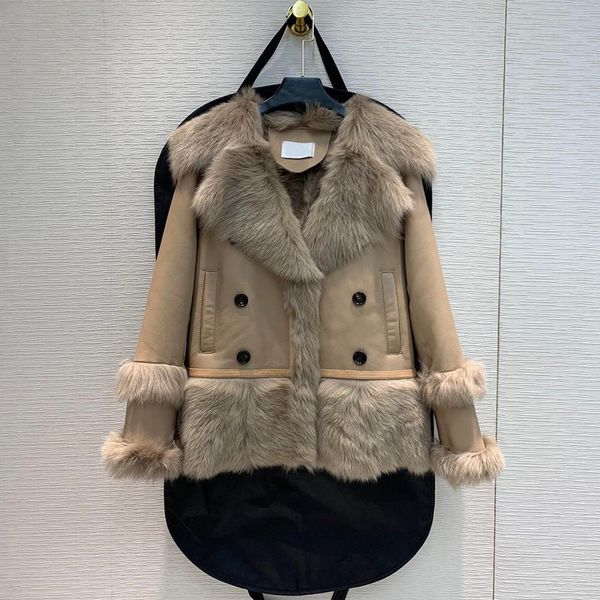 leather luxury designer 100% sheepskin natural fur coat thick winter warm khaki color turn-down collar brand jacket, Black
leather luxury designer 100% sheepskin natural fur coat thick winter warm khaki color turn-down collar brand jacket, Black