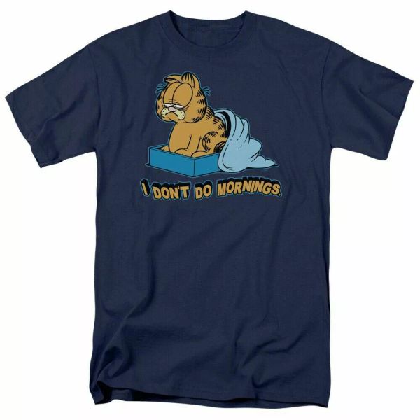 garfield i dont do mornings t shirt mens licensed cat jim davis comic tee navy, White;black
garfield i dont do mornings t shirt mens licensed cat jim davis comic tee navy, White;black