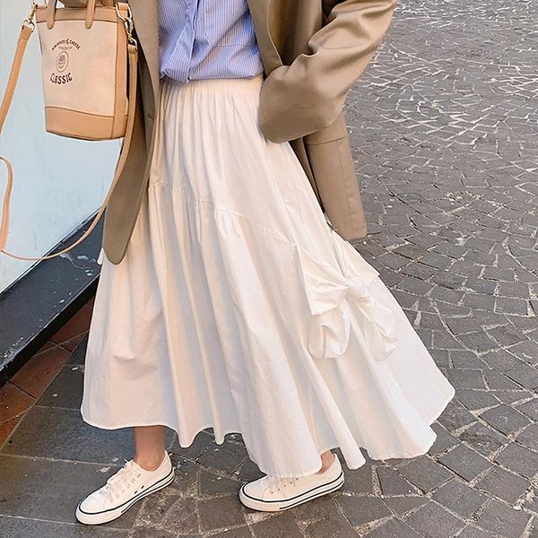 skirts white black pleated women 2021 summer high waist elegant bow streetwear long skirt jupe femme
skirts white black pleated women 2021 summer high waist elegant bow streetwear long skirt jupe femme