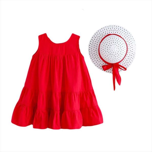 summer solid kids baby girl dresses girls sleeveless straw hat casual loose style outfits clothes, Red;yellow
summer solid kids baby girl dresses girls sleeveless straw hat casual loose style outfits clothes, Red;yellow