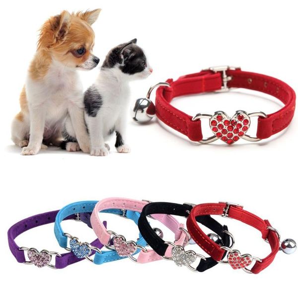 dog collars & leashes 1pc puppy cat kitty elastic bell heart shape velvet pet necklacce adjustable collar accessories
dog collars & leashes 1pc puppy cat kitty elastic bell heart shape velvet pet necklacce adjustable collar accessories