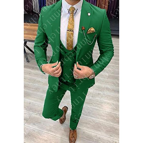men's suits & blazers slim fit casual men green 3 piece jacket with pants vest fashion male blazer bespoke wedding groom tuxedo arrival, White;black
men's suits & blazers slim fit casual men green 3 piece jacket with pants vest fashion male blazer bespoke wedding groom tuxedo arrival, White;black