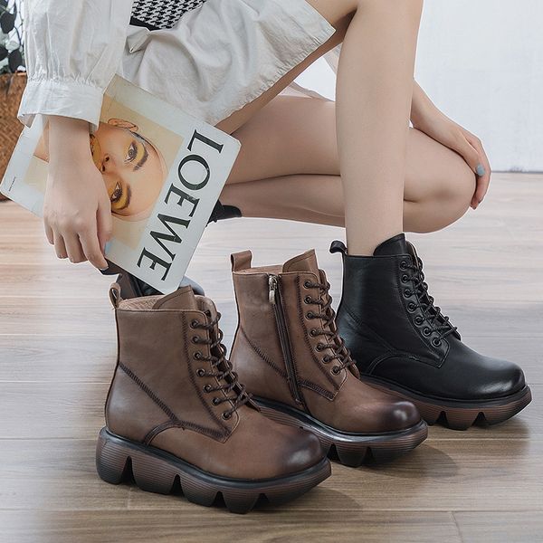 thick soled short 2021 autumn winter leather breathable solid color zipper women's british style martin boots, Black
thick soled short 2021 autumn winter leather breathable solid color zipper women's british style martin boots, Black