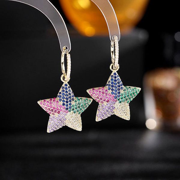 Dangle & Chandelier Cute Micro Inlaid Blue Colorful Cubic Zirconia Star Earrings For Women Jewelry 2021 Trend Girl's Birthday Gifts, Silver
Dangle & Chandelier Cute Micro Inlaid Blue Colorful Cubic Zirconia Star Earrings For Women Jewelry 2021 Trend Girl's Birthday Gifts, Silver