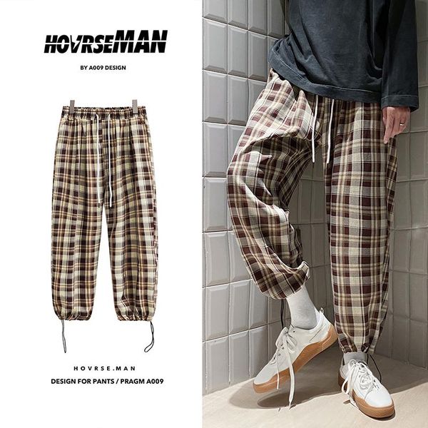 autumn men casual pants 2021 mens streetwear lattice harem male cotton checkered fashion trousers yq02 men's, Black
autumn men casual pants 2021 mens streetwear lattice harem male cotton checkered fashion trousers yq02 men's, Black