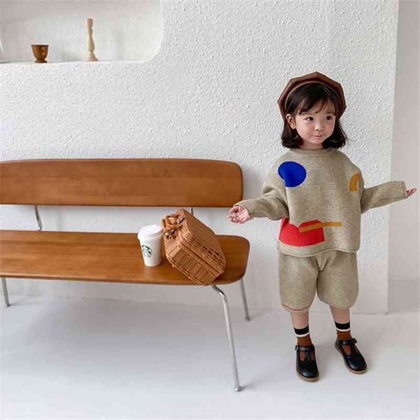 autumn winter fashion girls geometric pattern knitted thick clothes sets kids warm long sleeve sweater and knee length pants 210708, White
autumn winter fashion girls geometric pattern knitted thick clothes sets kids warm long sleeve sweater and knee length pants 210708, White